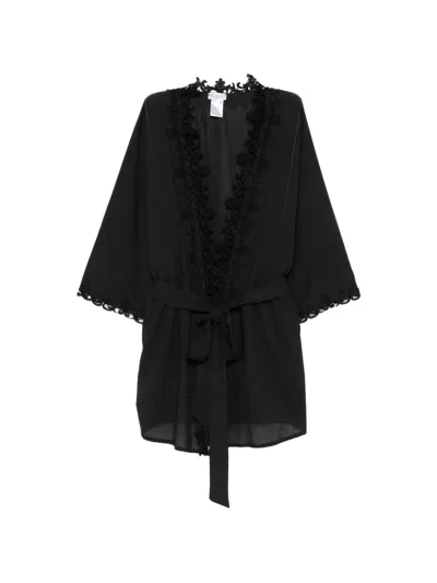 Mazzei Belted Oversized Coat In Black