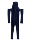 Mazzei Cold-shoulder Twist-detail Jumpsuit In Blue