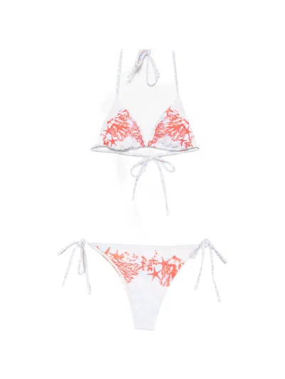 Mazzei Graphic-print Bikini In White