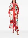 Mazzei Poppy-print Belted Maxi Dress