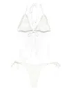 Mazzei Ring-embellished Triangle Bikini In White