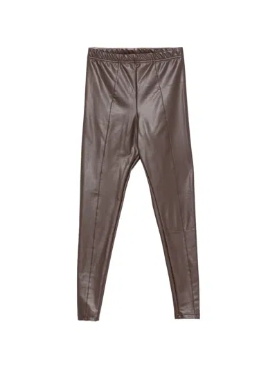 Mazzei Seam-detail Leggings In Brown