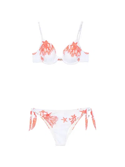Mazzei Starfish-print Side-tie Bikini In White