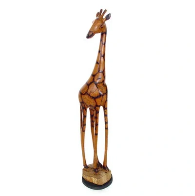 Mbare 36' Giraffe Olivewood In Brown