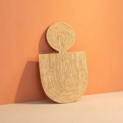 Mbare Abstract Wall Mask 1 In Beige