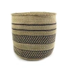 Mbare Black Stripe Iringa Basket In Black Stripe