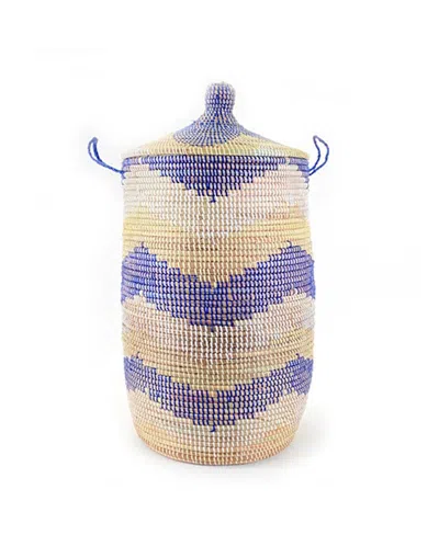 Mbare Dou Lid Storage Basket Chevron In Multi