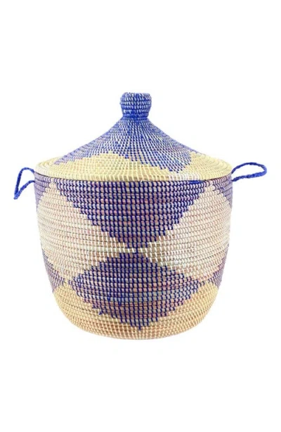 Mbare Dou Lid Storage Basket Chevron Low Storage In Multi