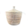 Mbare Dou Lid Storage Basket Monochrome Low Storage In White