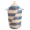 Mbare Dou Lid Storage Basket Stripe Blue