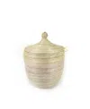 Mbare Dou Lid Storage Basket Two-tone Medium Storage In Neutral