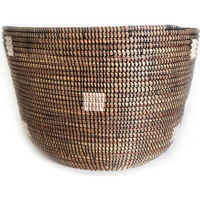 Mbare Flat Lid Storage Basket Squares Low Storage In Black