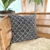 Mbare Geo Flowers Black Sadza Pillow Cover 46cm In Black
