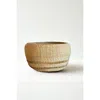 Mbare Handwoven 1 String Round Planter Basket In Brown
