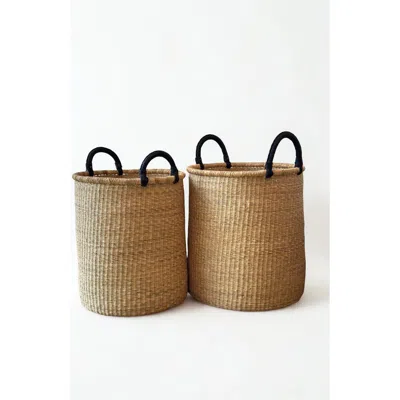Mbare Handwoven Hamper In Brown