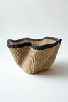 Mbare Handwoven Wave Basket In Brown