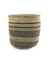 Mbare Black Stripe Iringa Basket In Black
