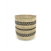 Mbare Iringa Basket Light Black Xsmall In Black Stripe