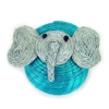 Mbare Lidded Basket Dumbo Elephant Pink In Blue Elephant