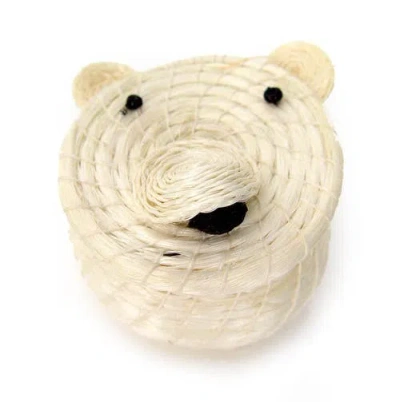 Mbare Lidded Basket Dumbo Elephant Pink In Polar Bear