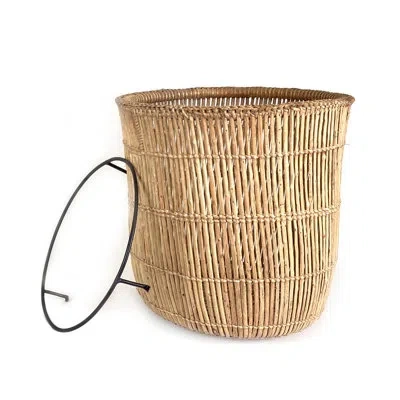 Mbare Lozi Fishtrap Basket In Beige
