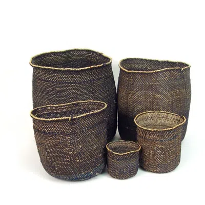 Mbare Ltd Light Black Iringa Baskets In Brown