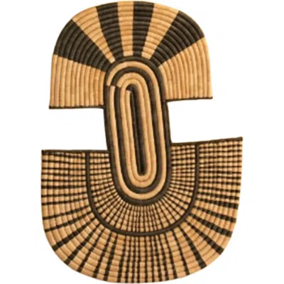 Mbare Pattern Abstract Wall Mask In Brown