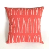 Mbare Sadza Lines Pillow Cover In Coral