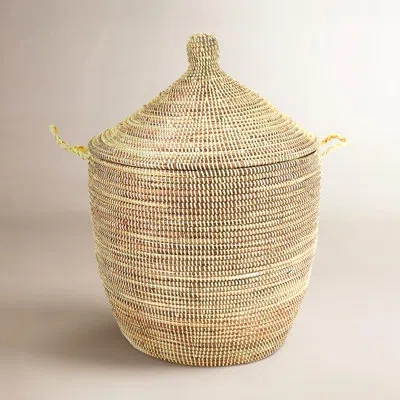 Mbare Senegalese  Seagrass General Basket In Beige