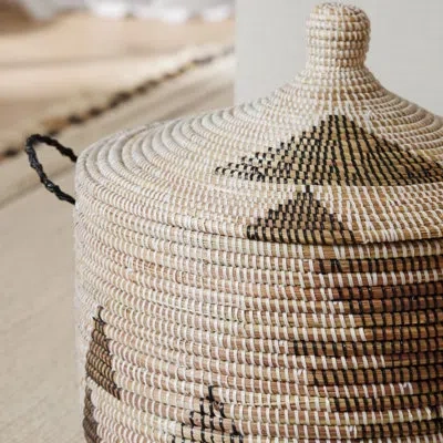 Mbare Storage Basket Graphic Print And In Black