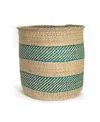 Mbare Striped Iringa Basket In Nude