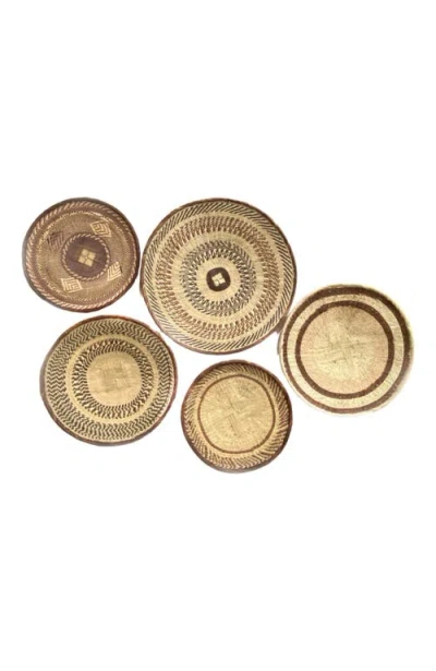 Mbare Tonga Wall Basket Basket In Brown