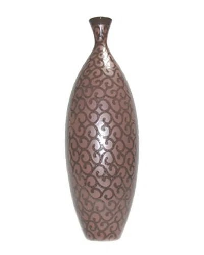 Mbi Home Decor Mbi Home Décor Brown Tone On Tone Ceramic Vase