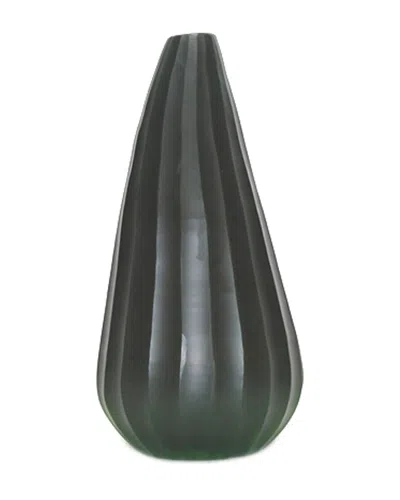 Mbi Home Decor Mbi Home Décor Dark Green Vase In Black
