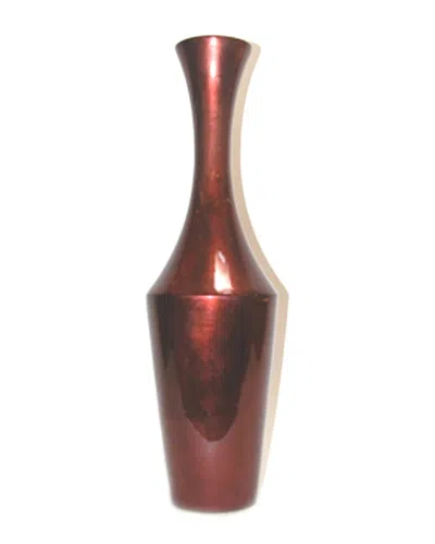 Mbi Home Decor Mbi Home Décor Red Copper Ceramic Vase In Burgundy