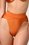 Mbm Swim Aspire Bikini Bottoms In Burnt Orange