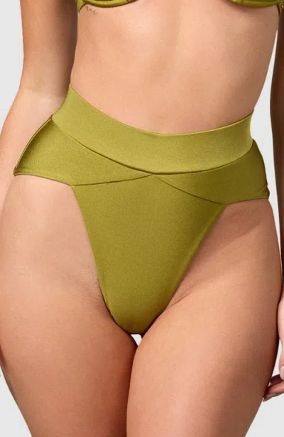 Mbm Swim Aspire Bikini Bottoms In Olive