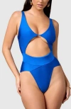 Mbm Swim Aspire One-piece Swimsuit In Cobalt