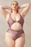 Mbm Swim Aspire One-piece Swimsuit In Mauve