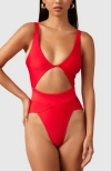 Mbm Swim Aspire One-piece Swimsuit In Red