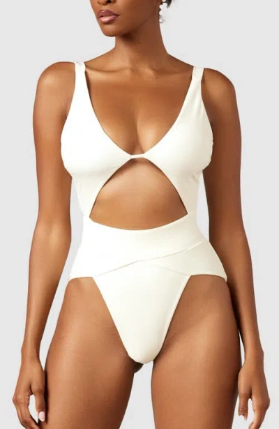 Mbm Swim Aspire One-piece Swimsuit In White