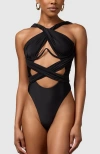 Mbm Swim Bella One-piece Swimsuit In Black