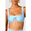 Mbm Swim Chance Bikini Top In Blue