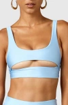 Mbm Swim Lucky Bikini Top In Blue