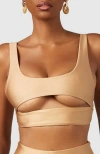 Mbm Swim Lucky Bikini Top In Neutral