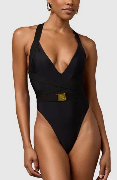 Mbm Swim Rebel One-piece Swimsuit In Black