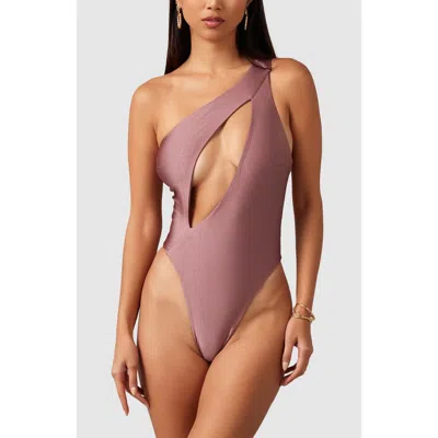 Mbm Swim Serenity One-piece Swimsuit In Mauve