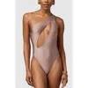 Mbm Swim Serenity One-piece Swimsuit In Taupe