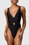 Mbm Swim Zama One-piece Swimsuit In Black