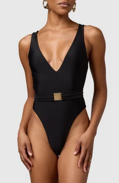 Mbm Swim Zama One-piece Swimsuit In Black